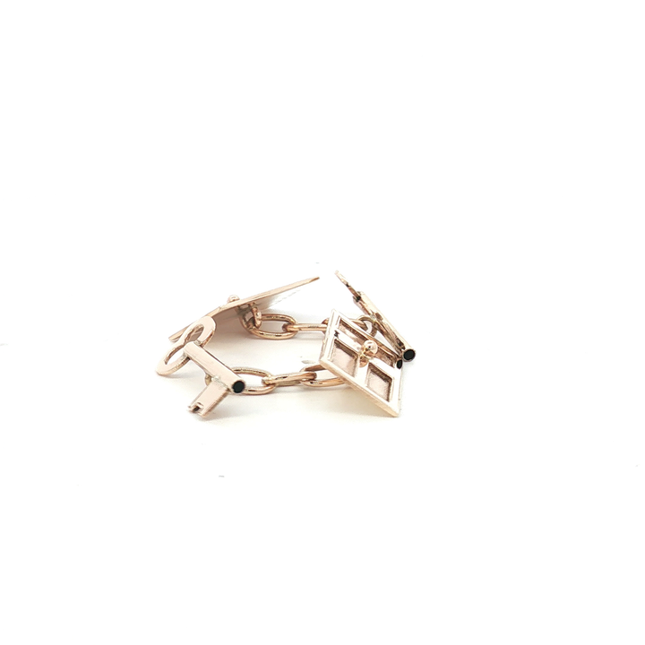 9ct YG Door and Key Cufflinks