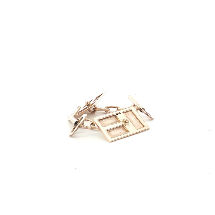 9ct YG Door and Key Cufflinks