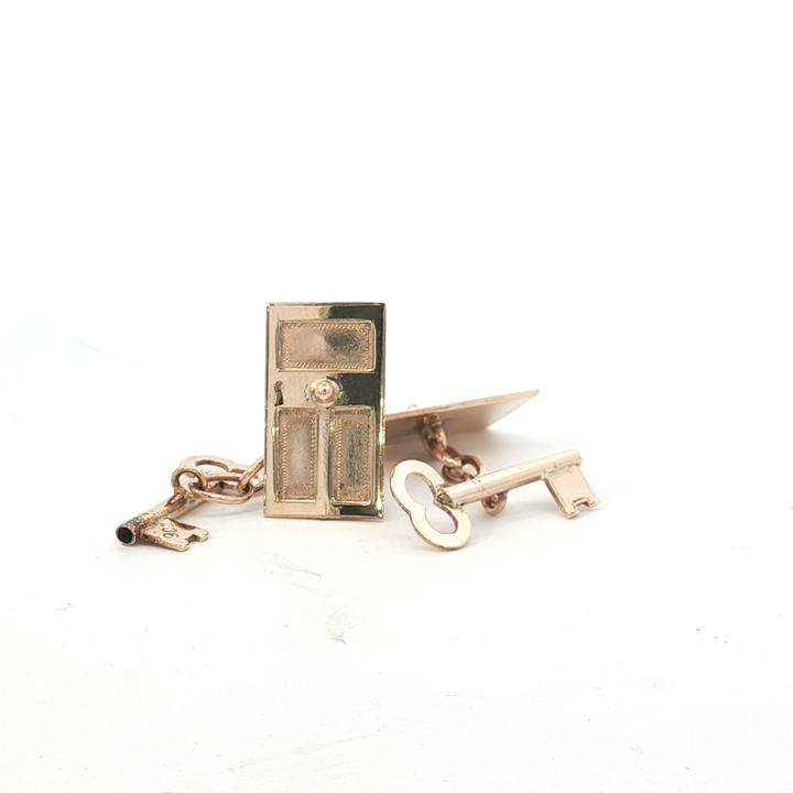 9ct YG Door and Key Cufflinks