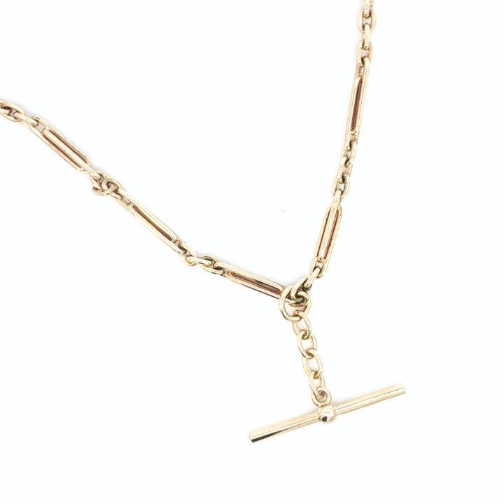 9ct YG Fancy Link Fob Chain