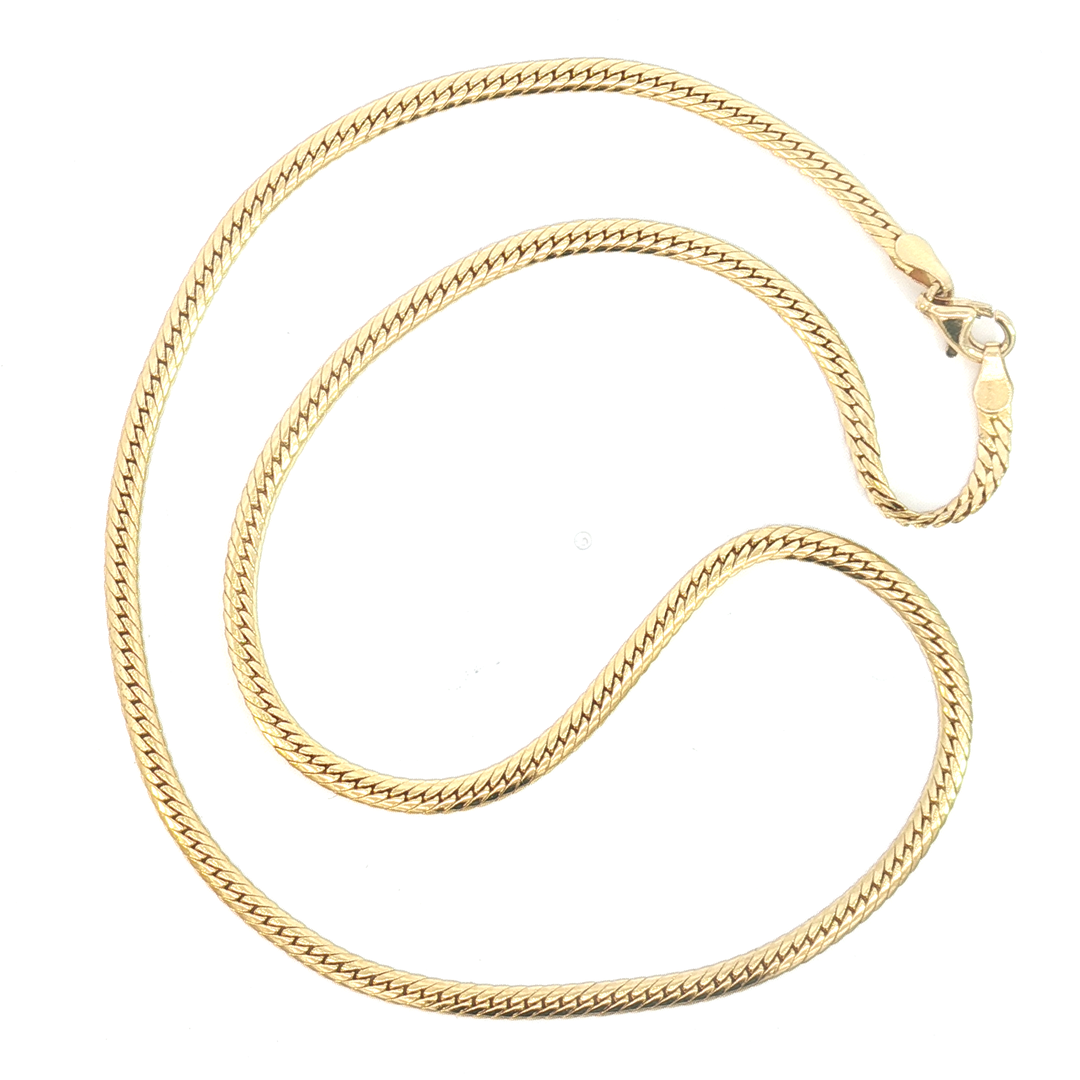 18ct YG Herringbone Necklace
