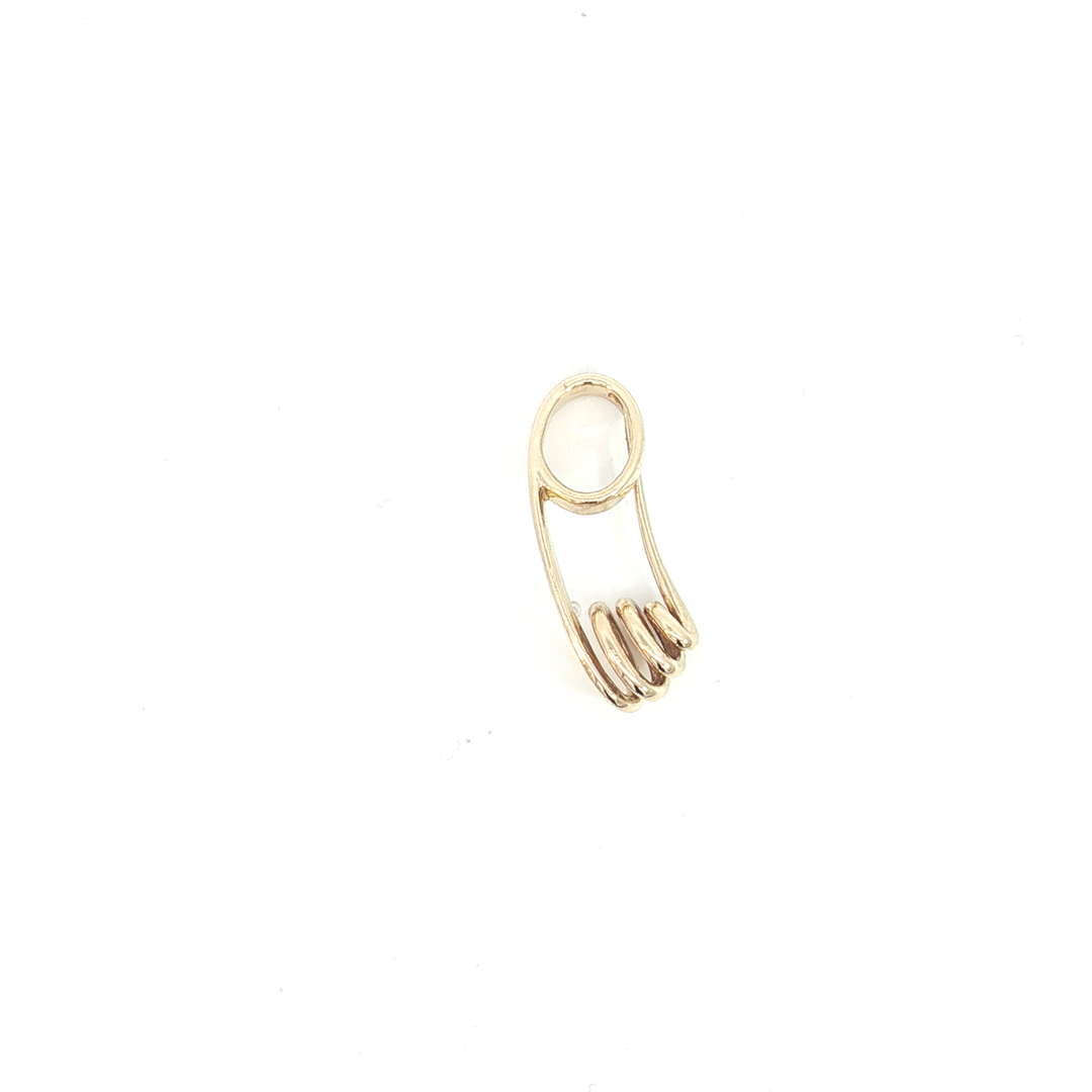 9ct YG Safety Pin / Pendant
