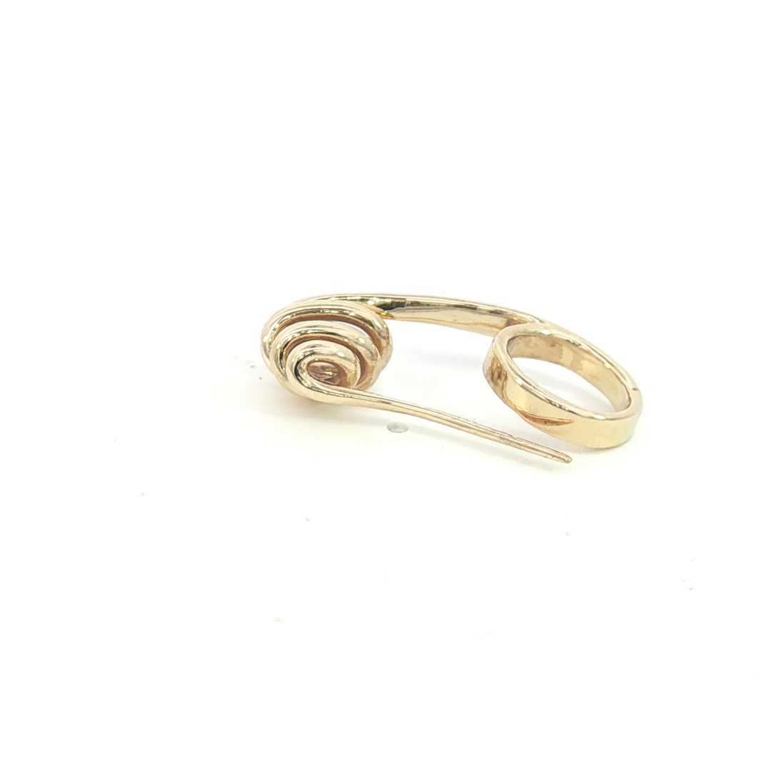 9ct YG Safety Pin / Pendant