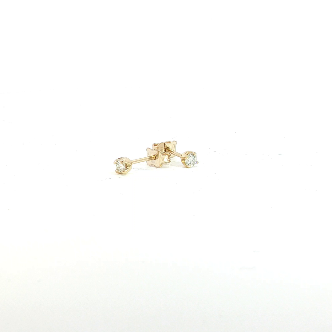 9ct YG Diamond Stud Earrings