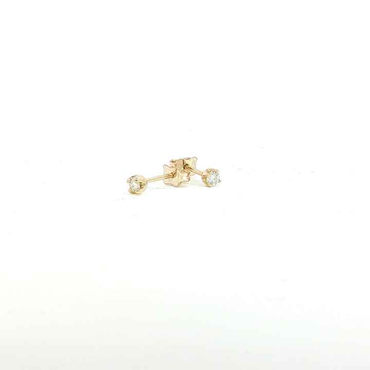 9ct YG Diamond Stud Earrings