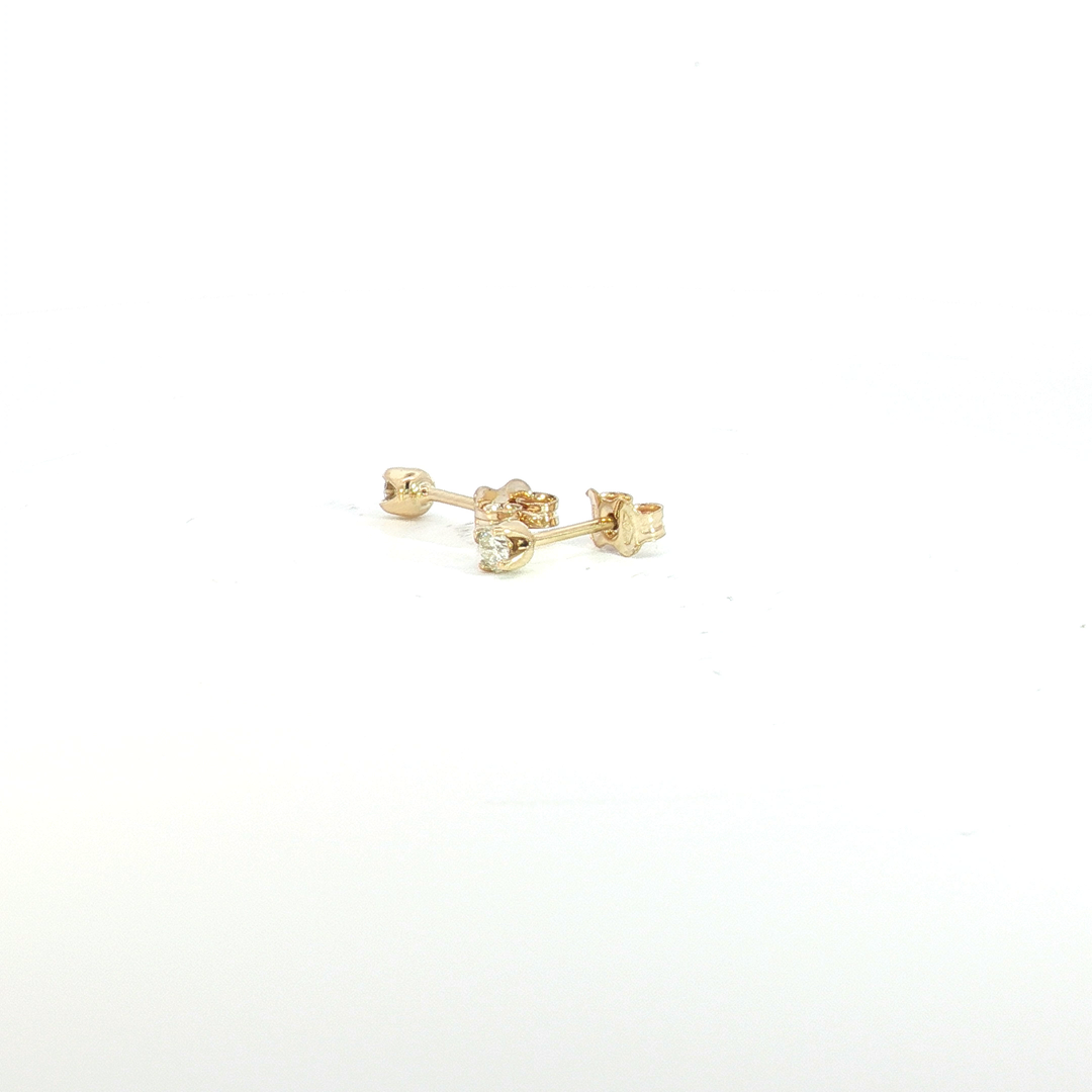 9ct YG Diamond Stud Earrings