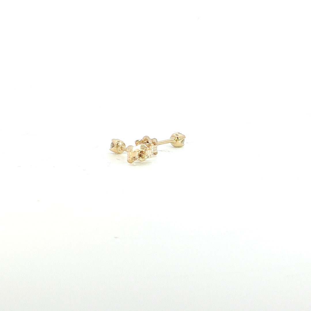 9ct YG Diamond Stud Earrings