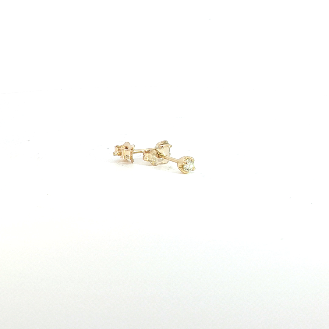 9ct YG Diamond Stud Earrings