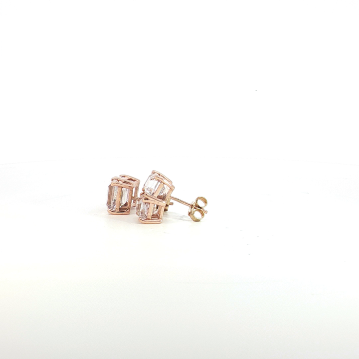 9ct RG Double Topaz Stud Earrings