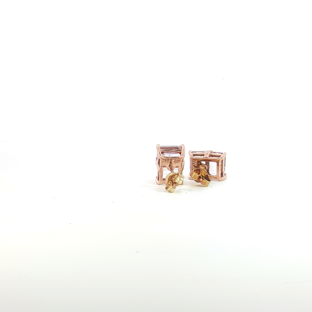 9ct RG Double Topaz Stud Earrings