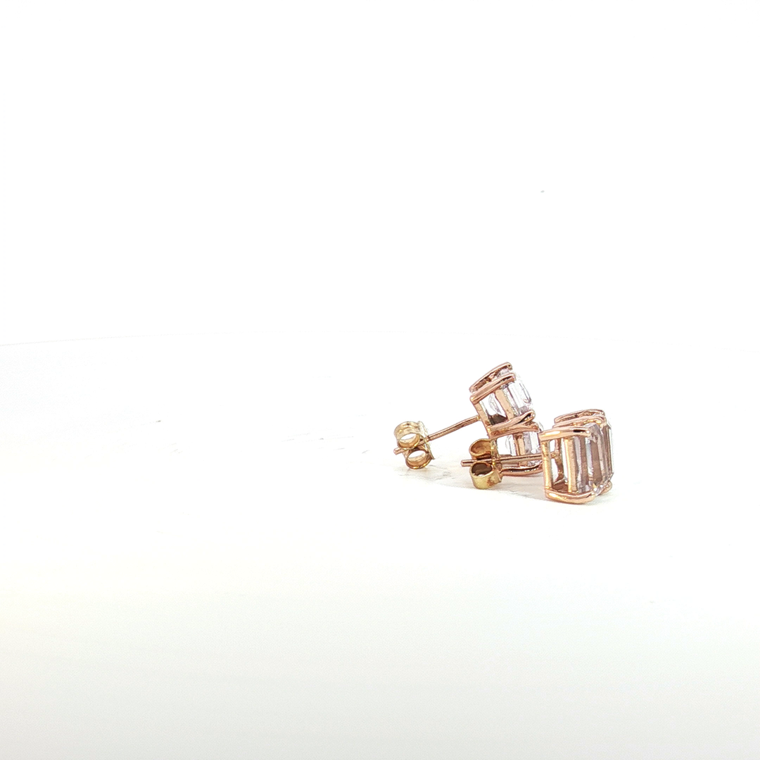 9ct RG Double Topaz Stud Earrings