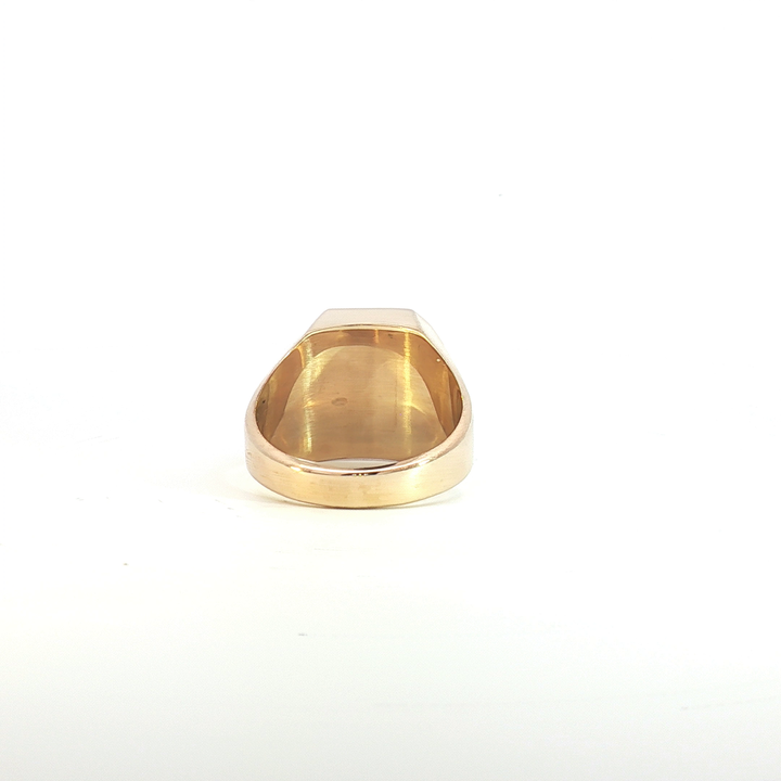 9ct YG Malachite Signet Ring