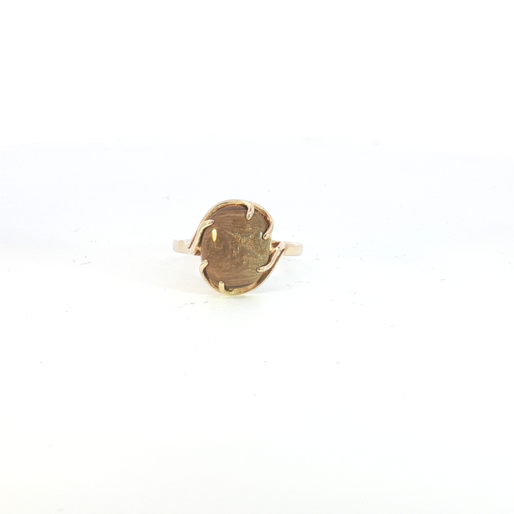 9ct YG Tiger Eye Dress Ring