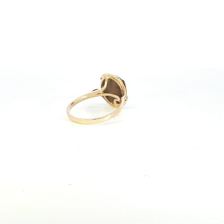 9ct YG Tiger Eye Dress Ring