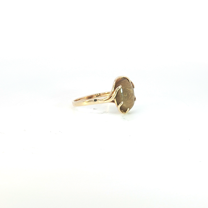 9ct YG Tiger Eye Dress Ring