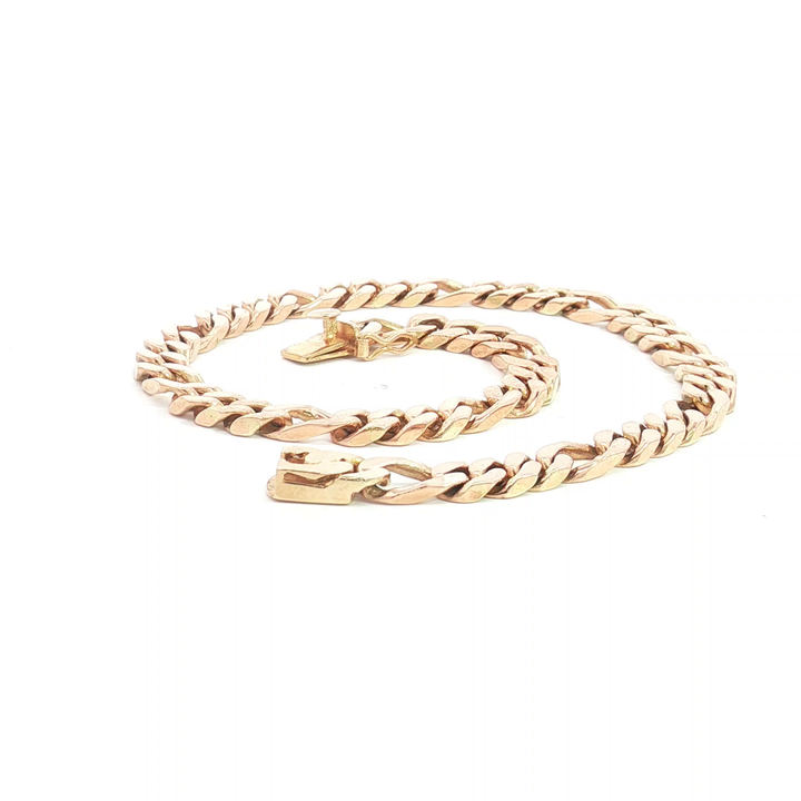 14ct YG 3:1 Figaro Link Bracelet
