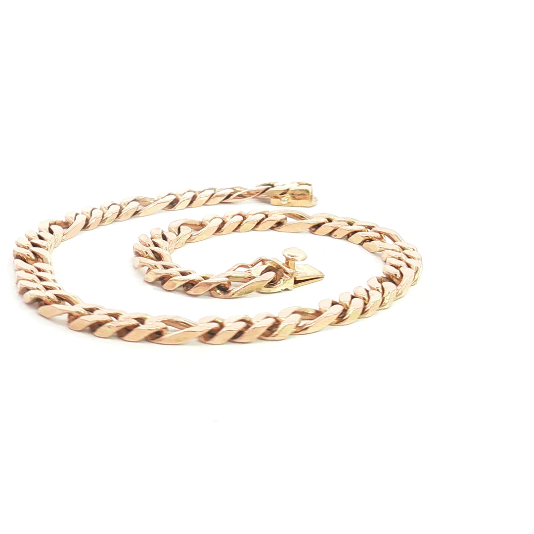 14ct YG 3:1 Figaro Link Bracelet
