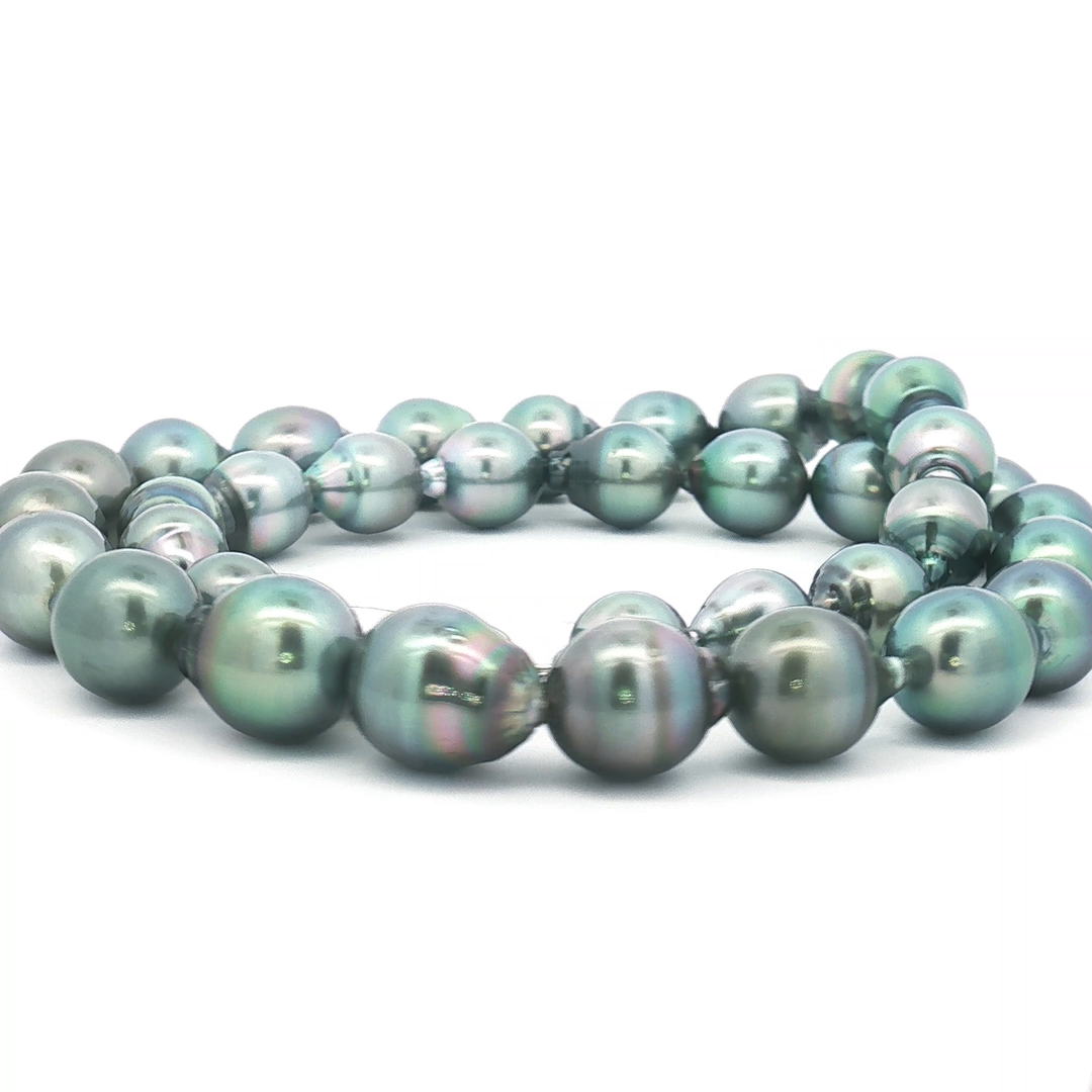 Graduated Matahina Tahitian Pearl Necklace with SS Clasp
