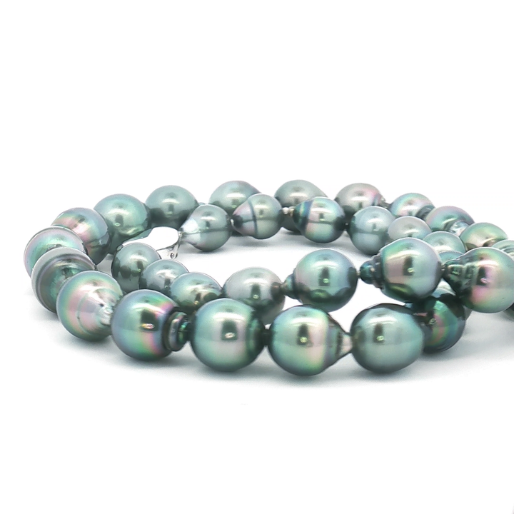 Graduated Matahina Tahitian Pearl Necklace with SS Clasp
