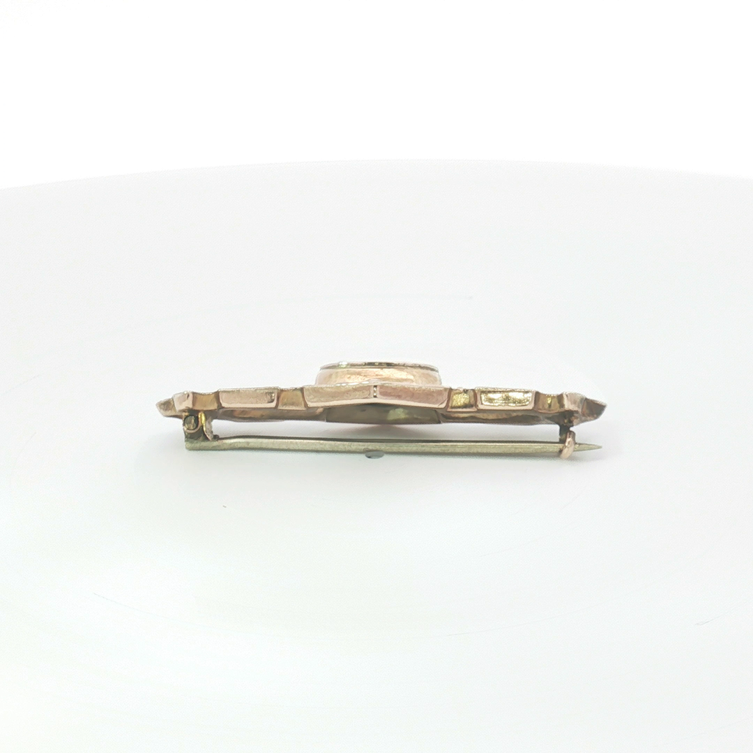 9ct RG Brooch with Star-Set Diamond