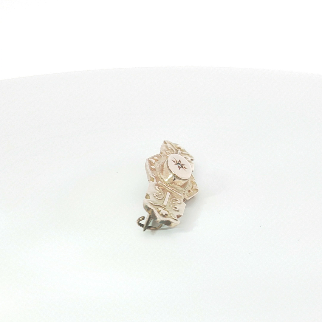 9ct RG Brooch with Star-Set Diamond