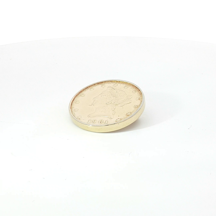 YG 1901 Liberty Head Coin Brooch