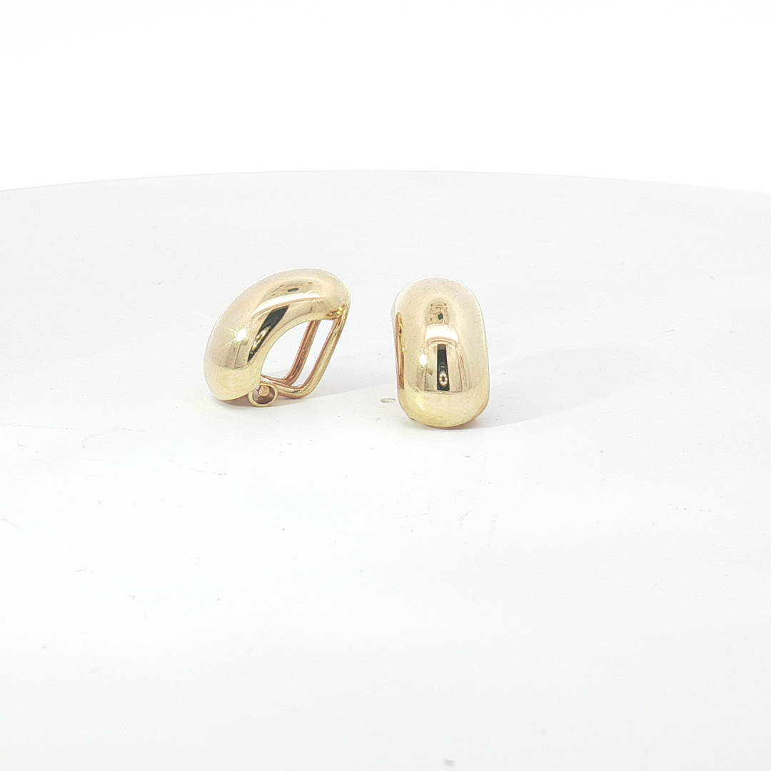 18ct YG Dome Clip-On Earrings