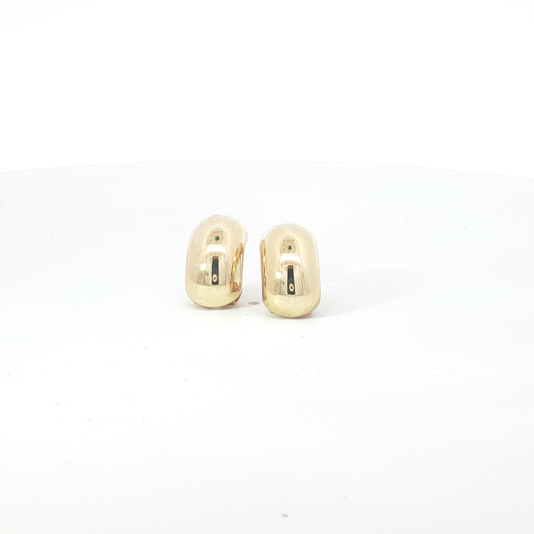 18ct YG Dome Clip-On Earrings