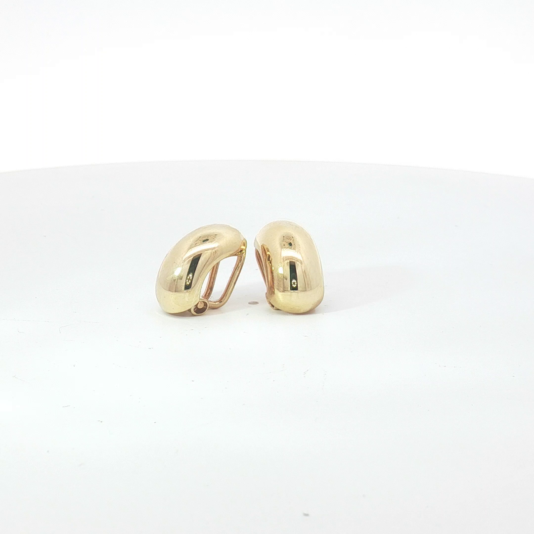 18ct YG Dome Clip-On Earrings