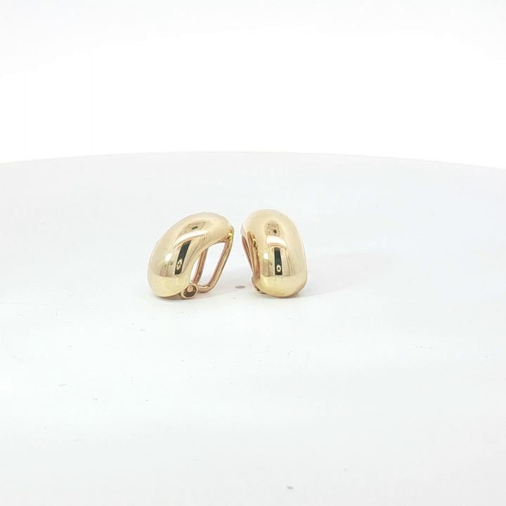 18ct YG Dome Clip-On Earrings