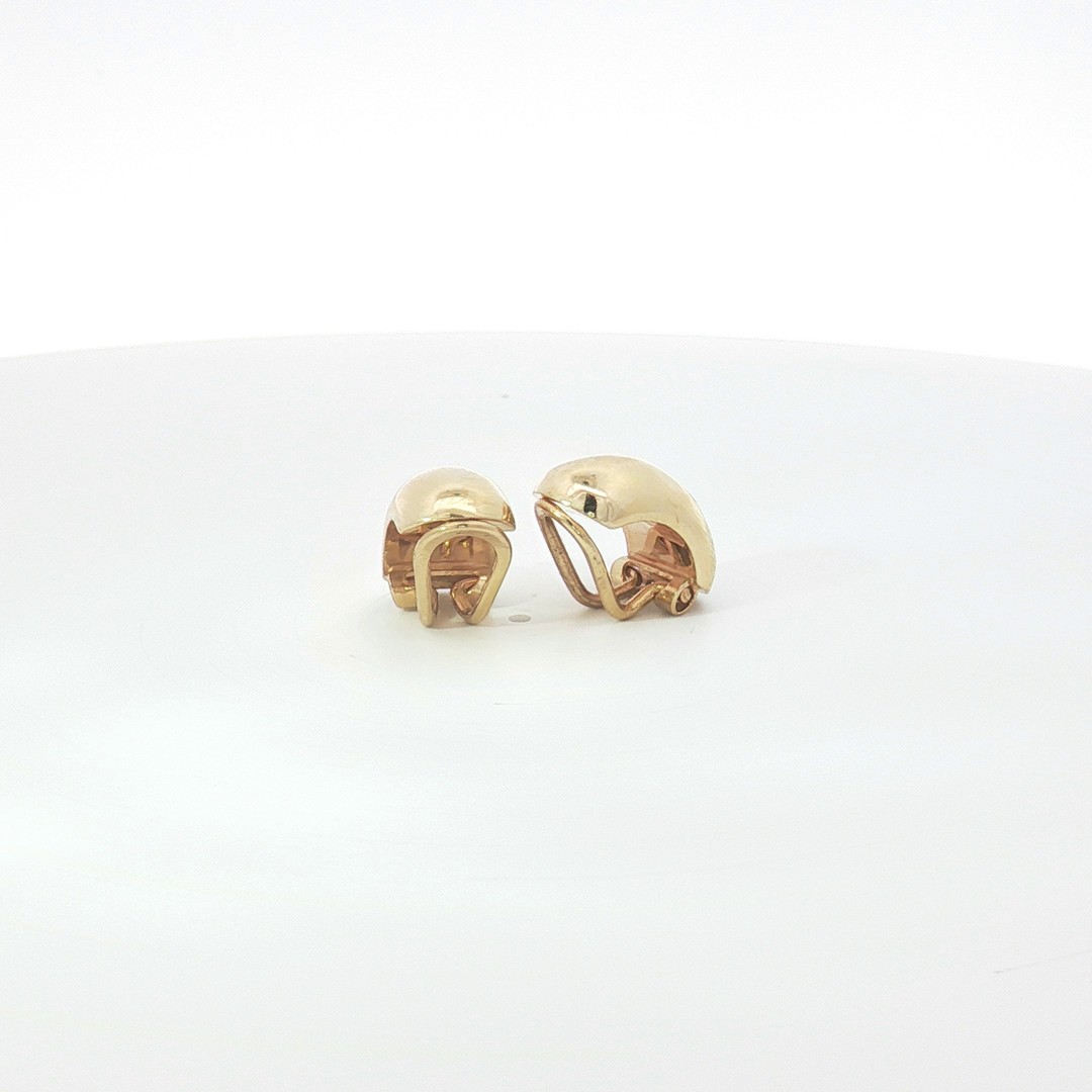 18ct YG Dome Clip-On Earrings