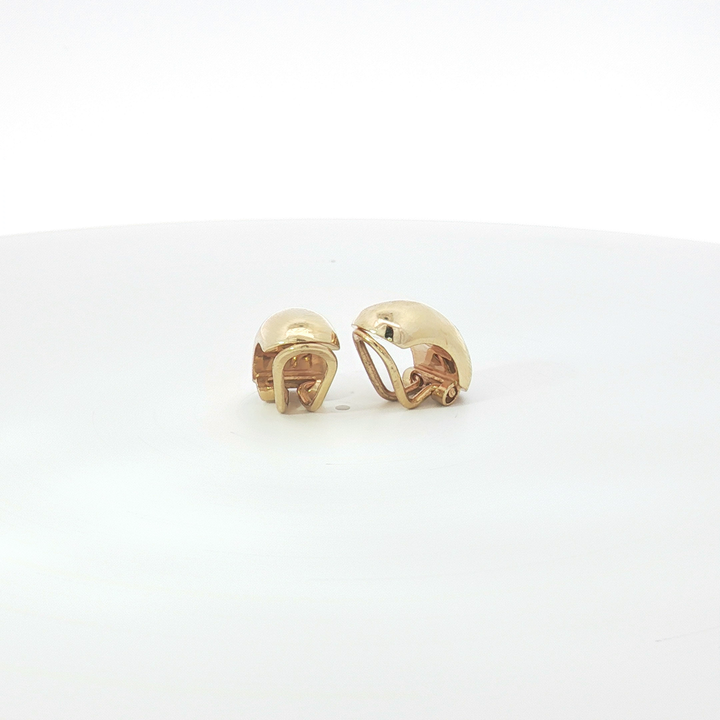 18ct YG Dome Clip-On Earrings