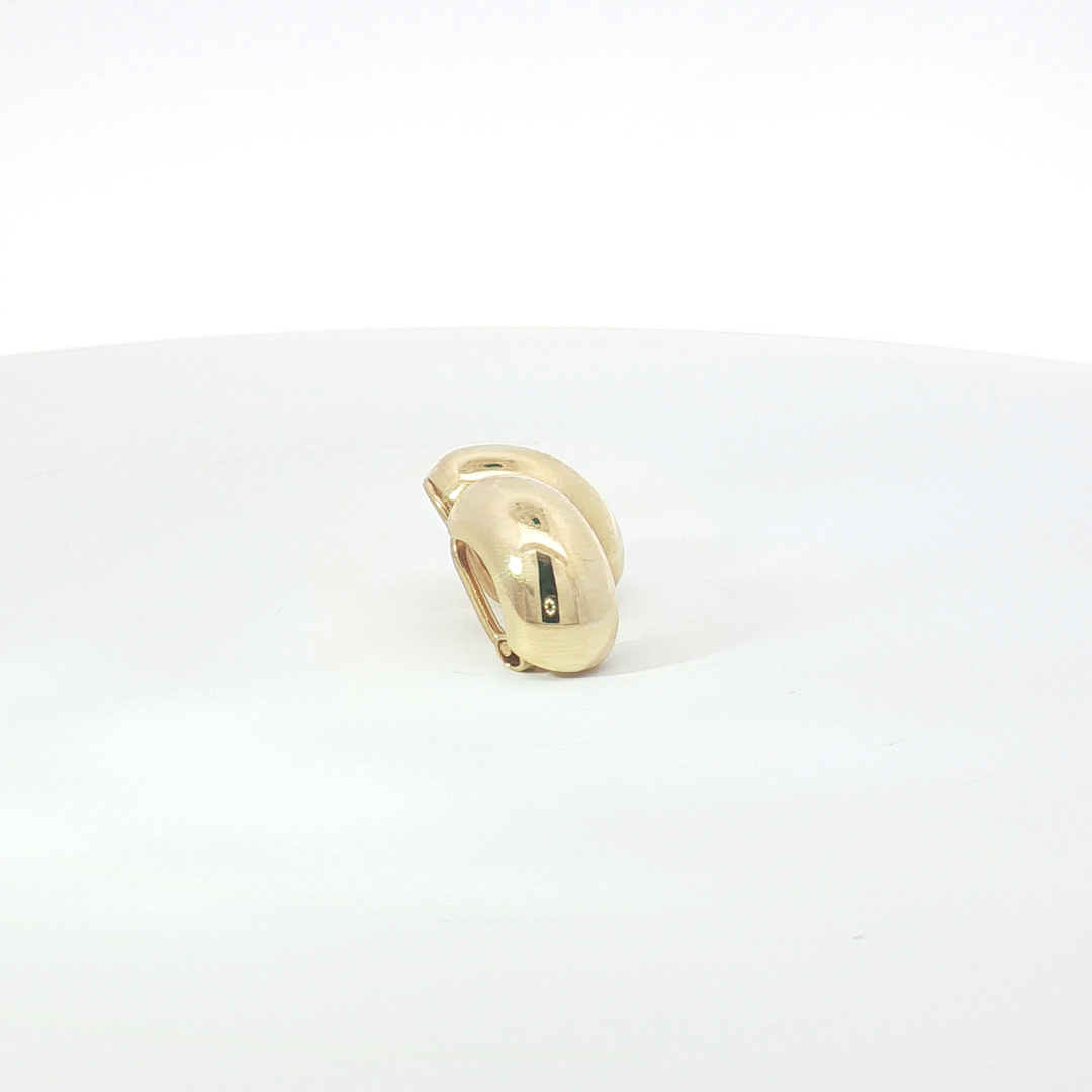 18ct YG Dome Clip-On Earrings