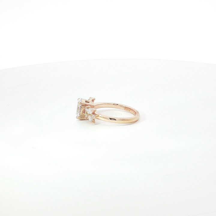 18ct RG Oval Lab Grown Diamond Engagement Ring