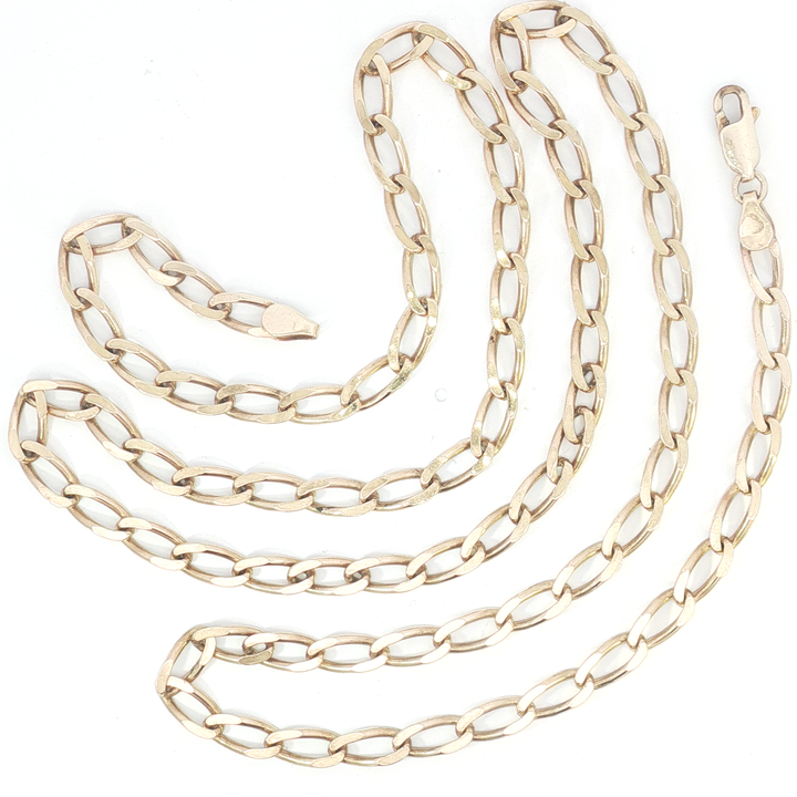 9ct YG Oval Link Chain