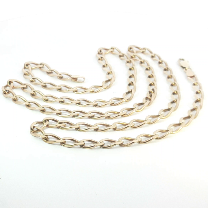 9ct YG Oval Link Chain