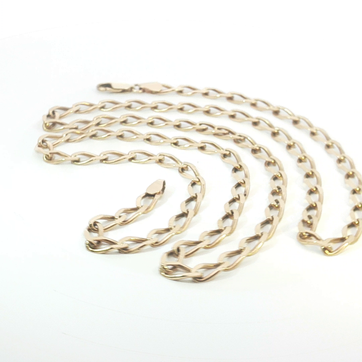 9ct YG Oval Link Chain