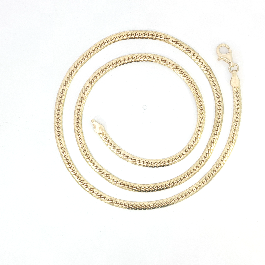 18ct YG Herringbone Necklace