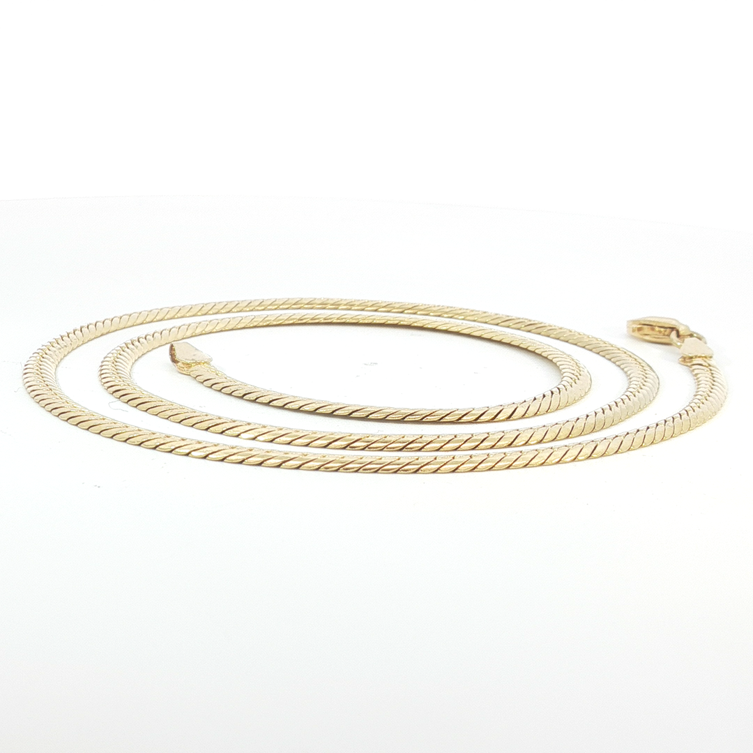 18ct YG Herringbone Necklace