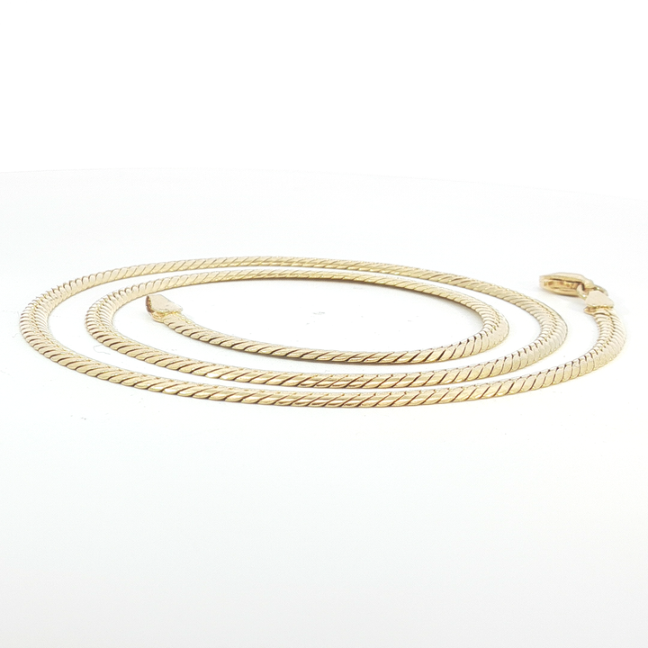 18ct YG Herringbone Necklace