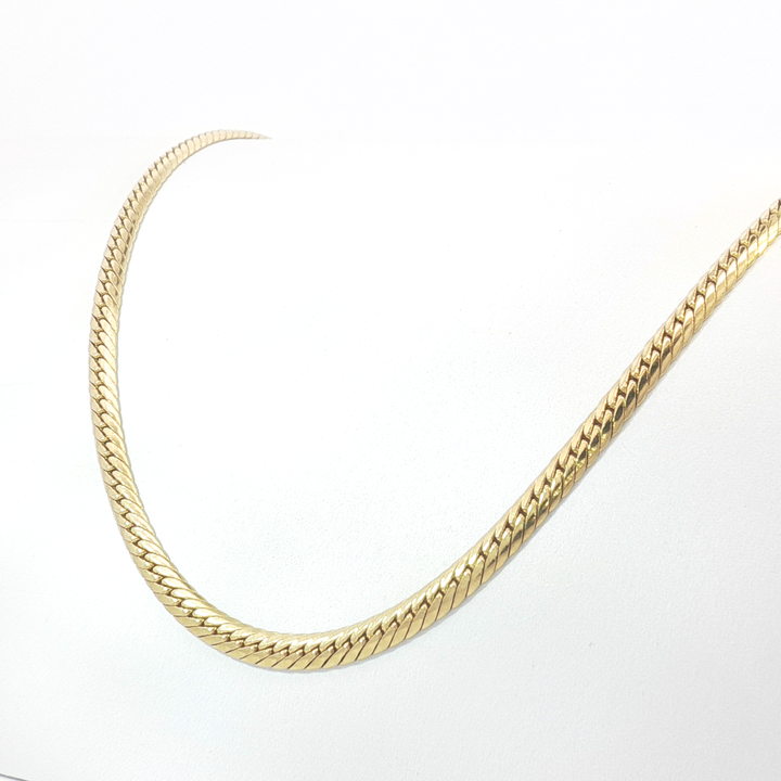 18ct YG Herringbone Necklace