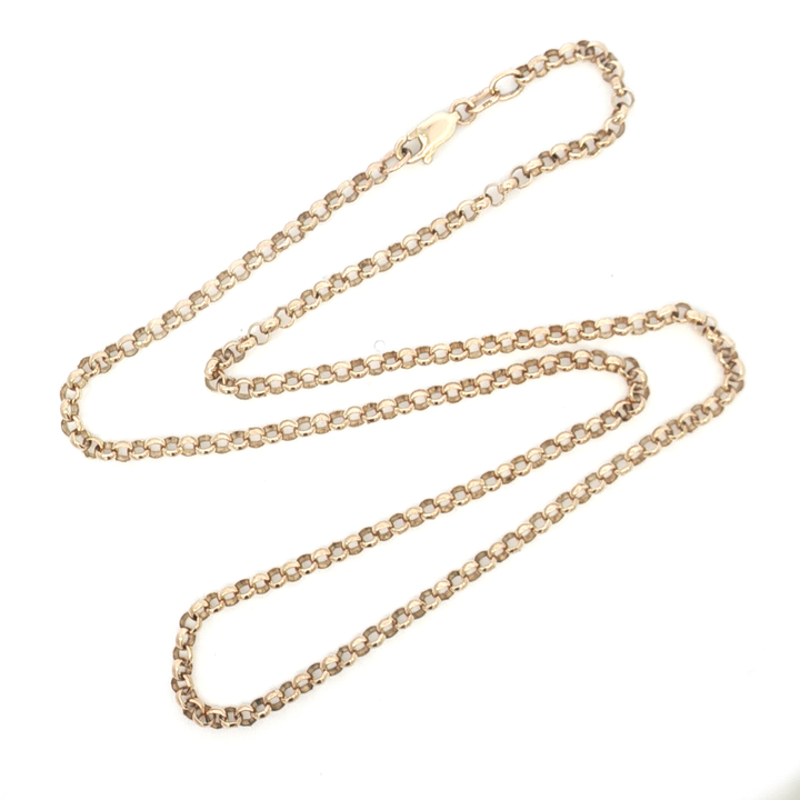 9ct YG Belcher Link Necklace