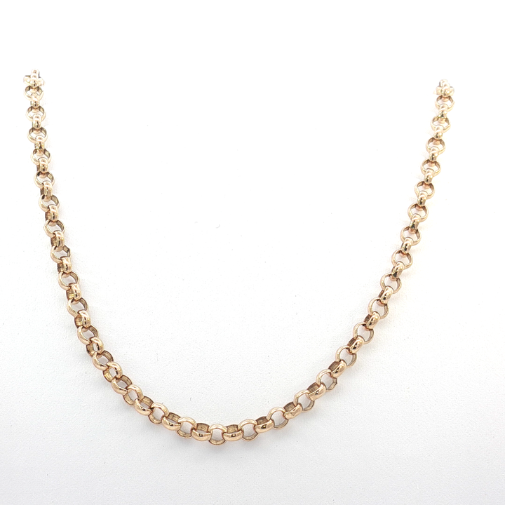 9ct YG Belcher Link Necklace