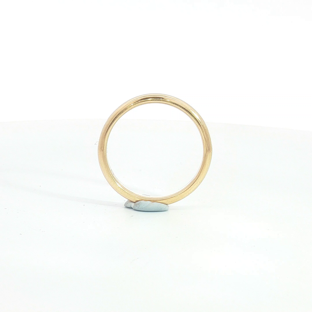 18ct YG Classic Half Round Wedder