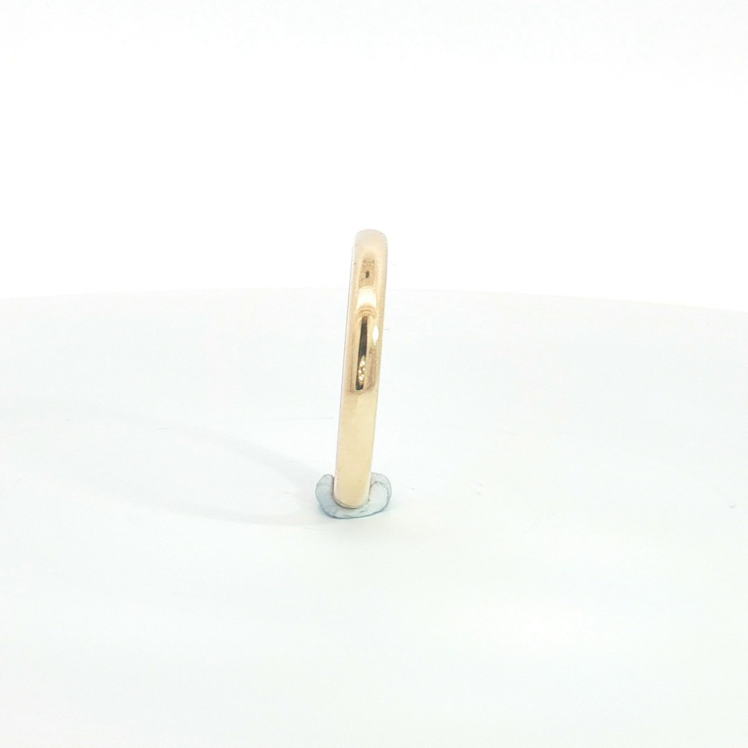 18ct YG Classic Half Round Wedder