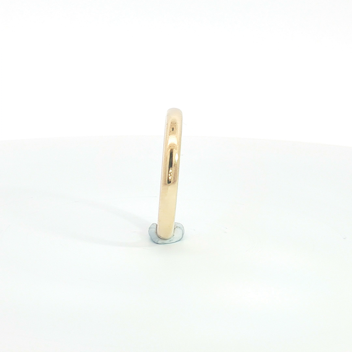 18ct YG Classic Half Round Wedder