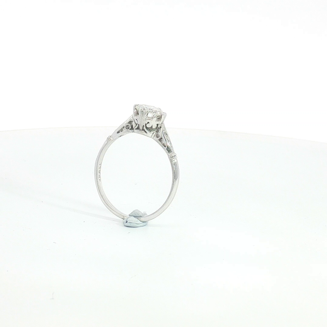 18ct WG and Palladium Vintage Diamond Engagement Ring