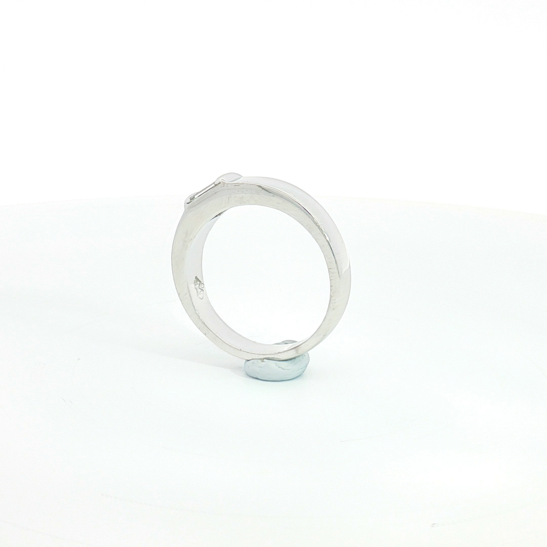 18ct WG Emerald-Cut Diamond Solitaire Ring