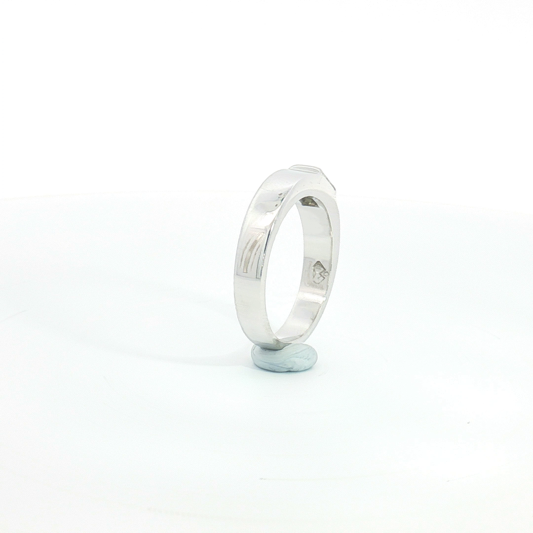 18ct WG Emerald-Cut Diamond Solitaire Ring