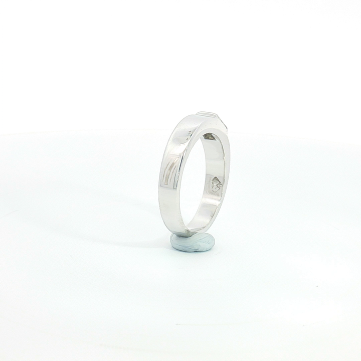 18ct WG Emerald-Cut Diamond Solitaire Ring